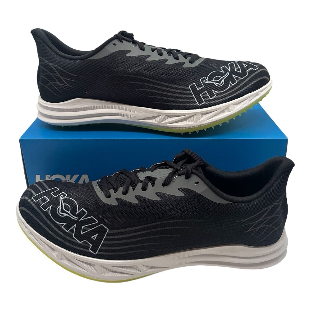 HOKA Crescendo 2 MD Track & Field Spikes Mens 14 Black‎ White Shoes 1155116/BWHT